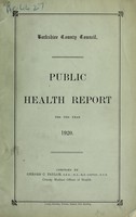 view [Report 1920] / Medical Officer of Health, Berkshire County Council.