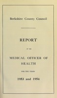 view [Report 1953-1954] / Medical Officer of Health, Berkshire County Council.