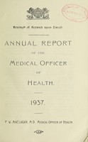 view [Report 1937] / Medical Officer of Health, Berwick-upon-Tweed Borough.