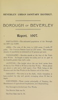 view [Report 1907] / Medical Officer of Health, Beverley Borough.