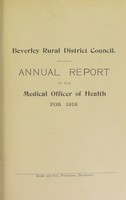 view [Report 1919] / Medical Officer of Health, Beverley Borough.