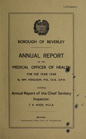 view [Report 1948] / Medical Officer of Health, Beverley Borough.