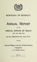 view [Report 1954] / Medical Officer of Health, Beverley Borough.