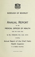 view [Report 1956] / Medical Officer of Health, Beverley Borough.