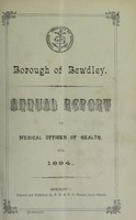 view [Report 1894] / Medical Officer of Health, Bewdley Borough.