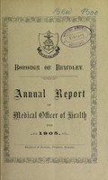 view [Report 1905] / Medical Officer of Health, Bewdley Borough.