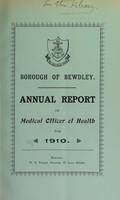 view [Report 1910] / Medical Officer of Health, Bewdley Borough.