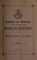 view [Report 1915] / Medical Officer of Health, Bewdley Borough.