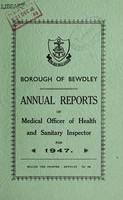 view [Report 1947] / Medical Officer of Health, Bewdley Borough.