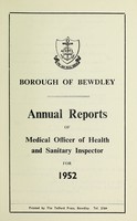 view [Report 1952] / Medical Officer of Health, Bewdley Borough.