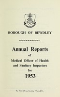 view [Report 1953] / Medical Officer of Health, Bewdley Borough.