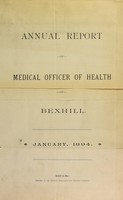 view [Report 1893] / Medical Officer of Health, Bexhill U.D.C. Borough.