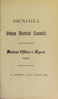 view [Report 1898] / Medical Officer of Health, Bexhill U.D.C. Borough.