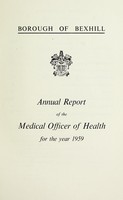 view [Report 1959] / Medical Officer of Health, Bexhill U.D.C. Borough.