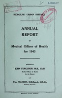 view [Report 1943] / Medical Officer of Health, Biddulph U.D.C.