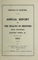 view [Report 1954] / Medical Officer of Health, Bideford Borough.