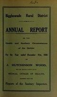 view [Report 1920] / Medical Officer of Health, Biggleswade R.D.C.