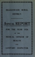 view [Report 1926] / Medical Officer of Health, Biggleswade R.D.C.