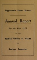 view [Report 1923] / Medical Officer of Health, Biggleswade U.D.C.