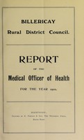 view [Report 1910] / Medical Officer of Health, Billericay R.D.C.