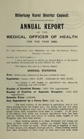 view [Report 1925] / Medical Officer of Health, Billericay R.D.C.