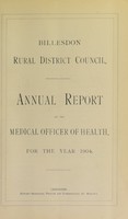 view [Report 1904] / Medical Officer of Health, Billesdon R.D.C.