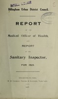 view [Report 1925] / Medical Officer of Health, Billingham U.D.C.