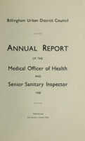 view [Report 1938] / Medical Officer of Health, Billingham U.D.C.