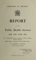 view [Report 1943] / Medical Officer of Health, Bilston Borough.