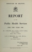 view [Report 1948] / Medical Officer of Health, Bilston Borough.