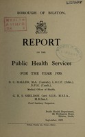 view [Report 1950] / Medical Officer of Health, Bilston Borough.