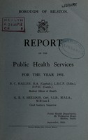 view [Report 1951] / Medical Officer of Health, Bilston Borough.