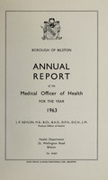 view [Report 1963] / Medical Officer of Health, Bilston Borough.