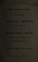 view [Report 1925] / School Medical Officer of Health, Bilston.