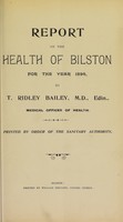 view [Report 1898] / Medical Officer of Health, Bilston U.D.C.