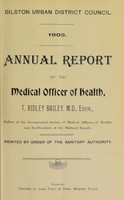 view [Report 1905] / Medical Officer of Health, Bilston U.D.C.