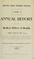 view [Report 1910] / Medical Officer of Health, Bilston U.D.C.