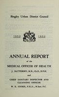 view [Report 1952] / Medical Officer of Health, Bingley U.D.C.