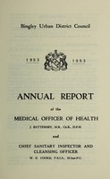 view [Report 1953] / Medical Officer of Health, Bingley U.D.C.