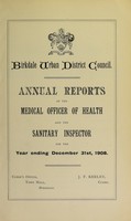 view [Report 1908] / Medical Officer of Health, Birkdale U.D.C.