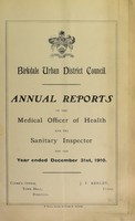 view [Report 1910] / Medical Officer of Health, Birkdale U.D.C.