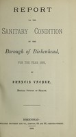 view [Report 1881] / Medical Officer of Health, Birkenhead County Borough.