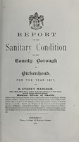view [Report 1917] / Medical Officer of Health, Birkenhead County Borough.