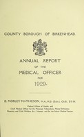 view [Report 1929] / Medical Officer of Health, Birkenhead County Borough.