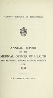 view [Report 1954] / Medical Officer of Health, Birkenhead County Borough.