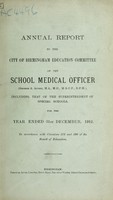 view [Report 1912] / School Medical Officer of Health, Birmingham.