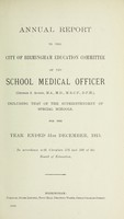 view [Report 1913] / School Medical Officer of Health, Birmingham.