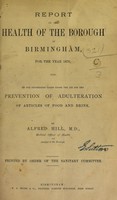 view [Report 1873] / Medical Officer of Health, Birmingham.