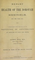 view [Report 1875] / Medical Officer of Health, Birmingham.