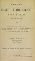 view [Report 1877] / Medical Officer of Health, Birmingham.